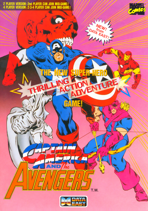 Captain America and The Avengers (US Rev 1.4) Arcade Game Cover